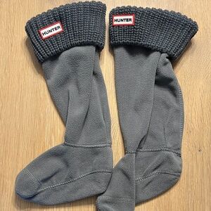 Hunter Charcoal Knit Cuff Boot Liners